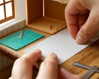 Dollhouse Wallpaper & Flooring Printable 1:12 Scale — Shop Interior Pack, 20 Sheets