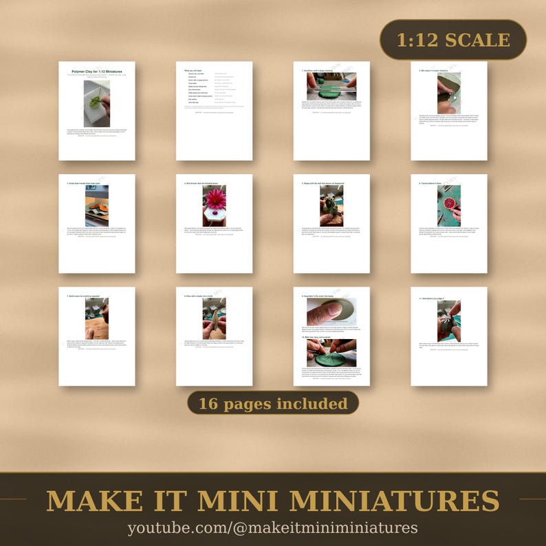 Polymer Clay for 1:12 Miniatures — Printable Step-by-Step Build Guide with Photographs image 5