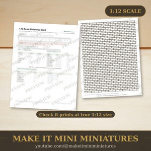 Dollhouse Wallpaper & Flooring Printable 1:12 Scale — Shop Interior Pack, 20 Sheets image 3