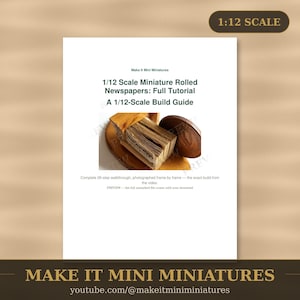 Miniature Rolled Newspapers — 1:12 Scale Miniature Build Guide, Printable Step-by-Step Tutorial image 1