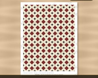 Dollhouse Wallpaper & Flooring Printable 1:12 Scale — Victorian Pack, 20 Sheets