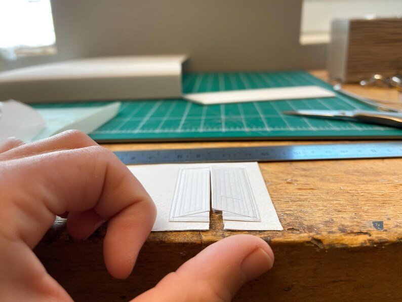Dollhouse Door Template 1:12 Scale — Printable Miniature Furniture Cut-Out Pattern image 1