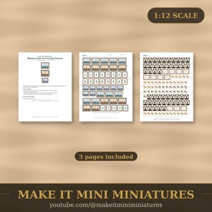 Miniature Wall Art & Framed Pictures Printable 1:12 Scale — Dollhouse Accessories Digital Download image 4