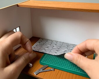 Dollhouse Wallpaper & Flooring Printable 1:12 Scale — Modern Pack, 20 Sheets