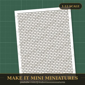 Dollhouse Wallpaper & Flooring Printable 1:12 Scale — Shop Interior Pack, 20 Sheets image 2
