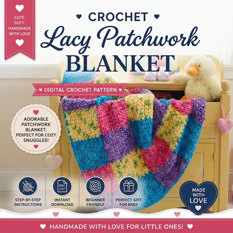 Color Block Panel Crochet Blanket Pattern, Modern Striped Afghan (PDF ...