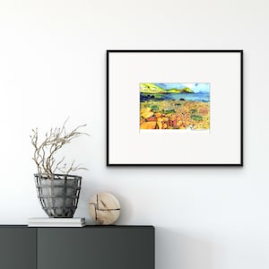 The Giants Causeway - Northern Ireland Watercolour Print | Ireland / Irish Landscape Giclee Print