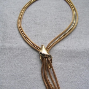 Goldfarbene Vintage-Mesh-Halskette