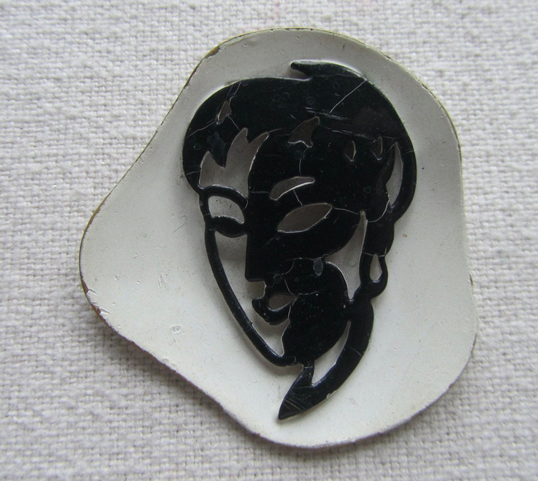 Broche Ancienne Tête De Femme Vintage Western Germany - Bijou Rétro, Occasion
