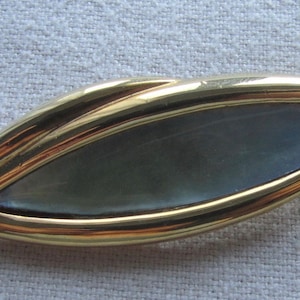 Vintage goudkleurige oversized zeeschelp broche