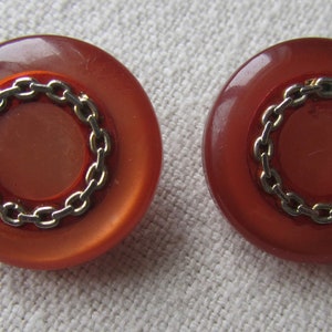 Vintage braune Lucite Ohrclips