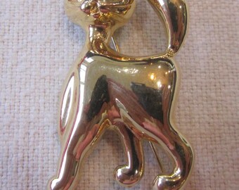Broche Papillon Vintage Or Et émail Orange - Signée SARAH COV, Parfait état