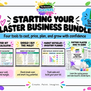 Plaster Business Starter Bundle | Casting Guide, Profit Calculator, Mold Tool (Digital Download)