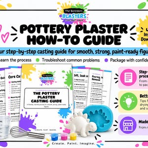 Pottery Plaster Casting Guide | Step-by-Step Figures, Troubleshooting (Digital Download)