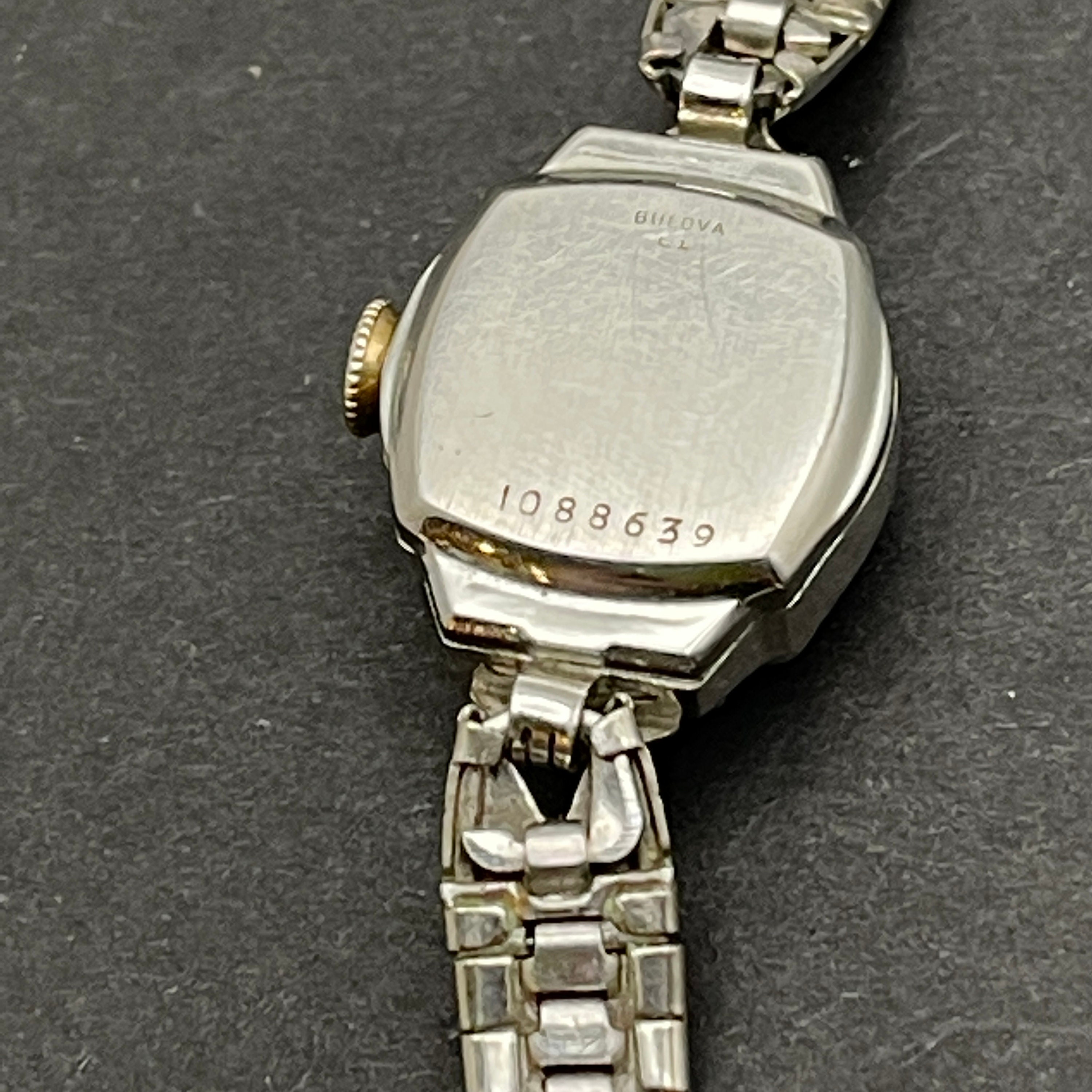 BULOVA 10K Rolled White Gold Plate, MECHANICAL Watch  display picture 1