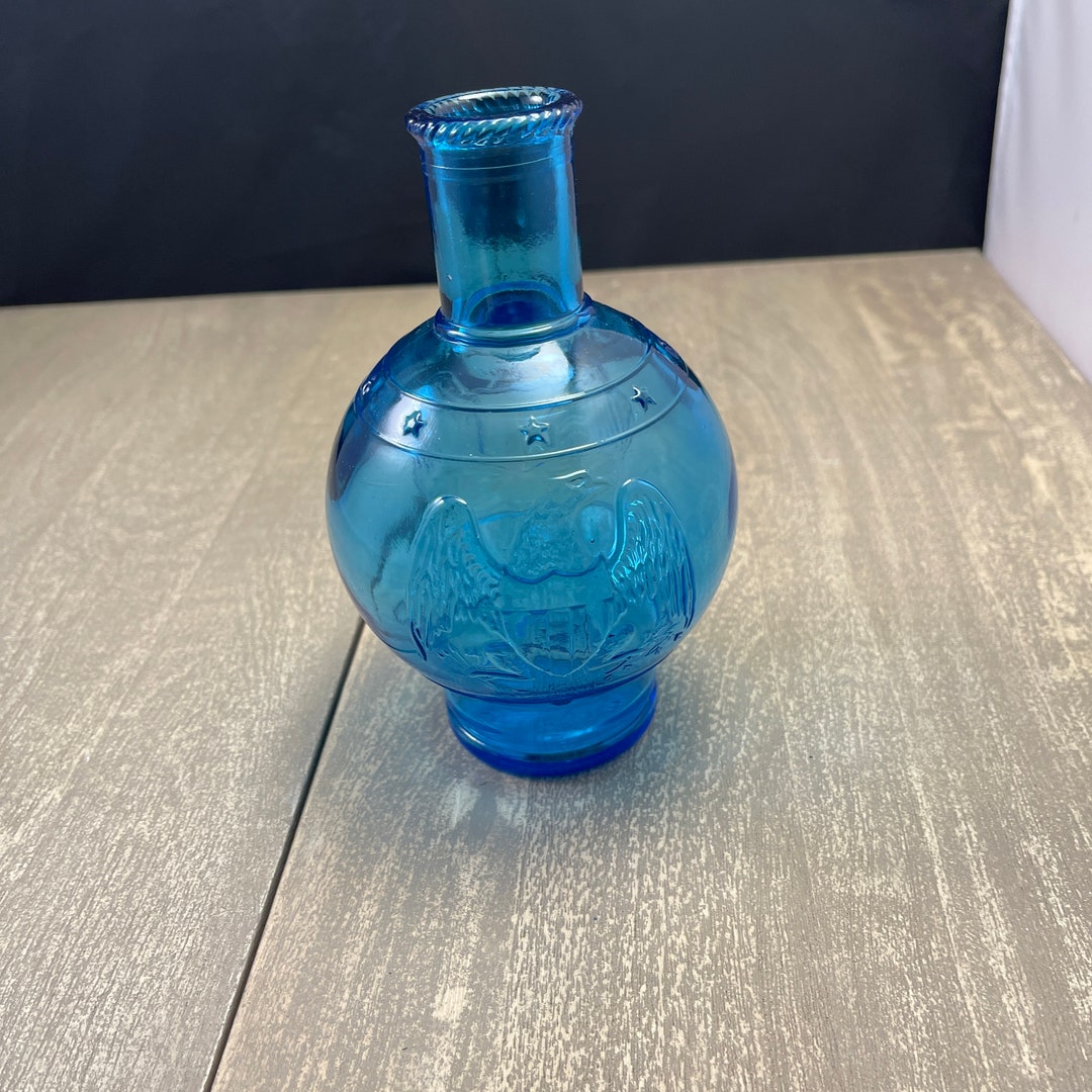 Wheaton Blue Glass Fire Extinguisher Bottle Eagles With Etsy