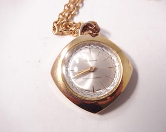 Reloj colgante mecánico para mujer Bercona, fabricado en Suiza, resistente a los golpes, tono dorado, Works