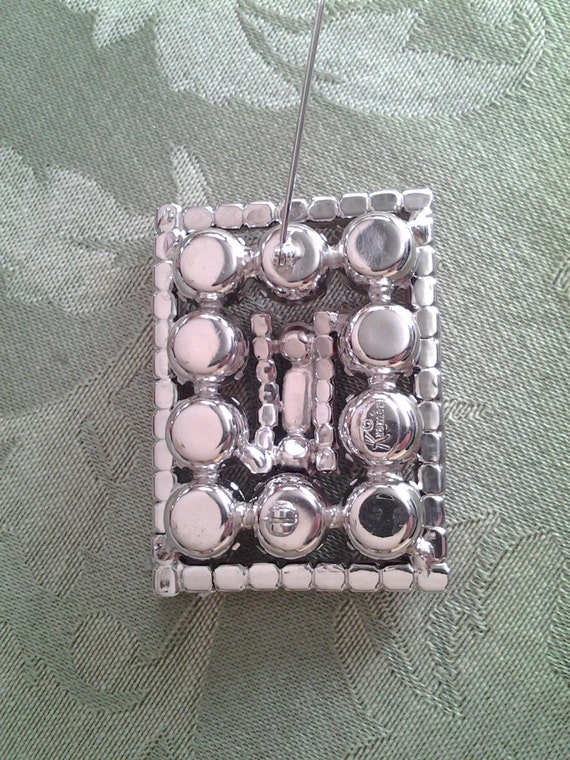 Kramer Red Rhinestone Rectangle, Stunning - image 2