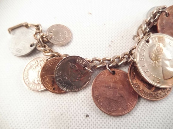 Drilled Coin Bracelet, Variety of Countries, Most… - image 4