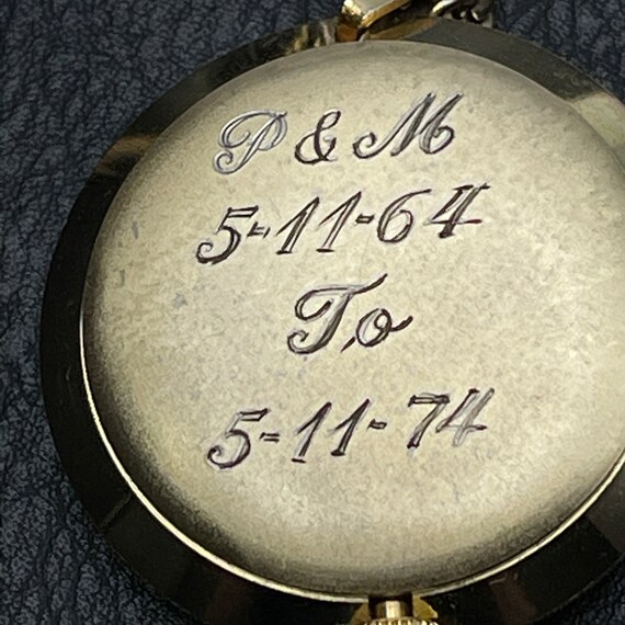Chateau Mechanical Watch Pendant Swiss Made Round Gold Tone Metal Inscribed on Back Teardrop Watch Face 1 3 8 Diameter 24 Chain Etsy