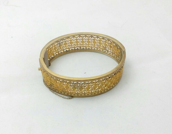 Napier Gold Tone Brass Cuff Bracelet, Depression