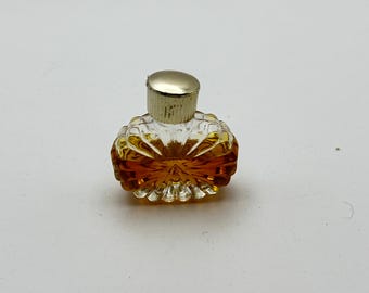 Nina Ricci L'Air Du Temps Petite Glass Perfume, Sunburst Lalique Bottle, 3/4 Full, 1” x 1”, Collectible Item