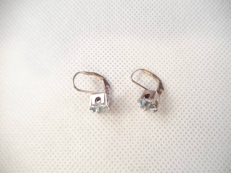 Sterling Topaz Pierced Earrings