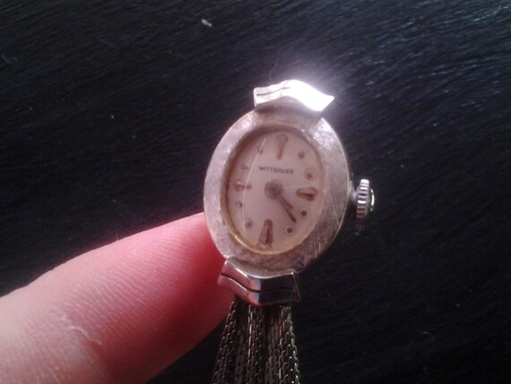 Working Wittnauer Ladies Mechanical Watch 10k Gold Filled Bezel Silver in Color Engraved on Back Etsy Canada