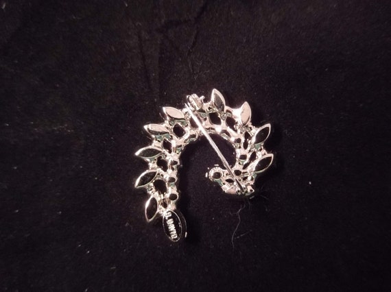 B DAVID Clear Rhinestone Swirl Pin, Round and Mar… - image 2