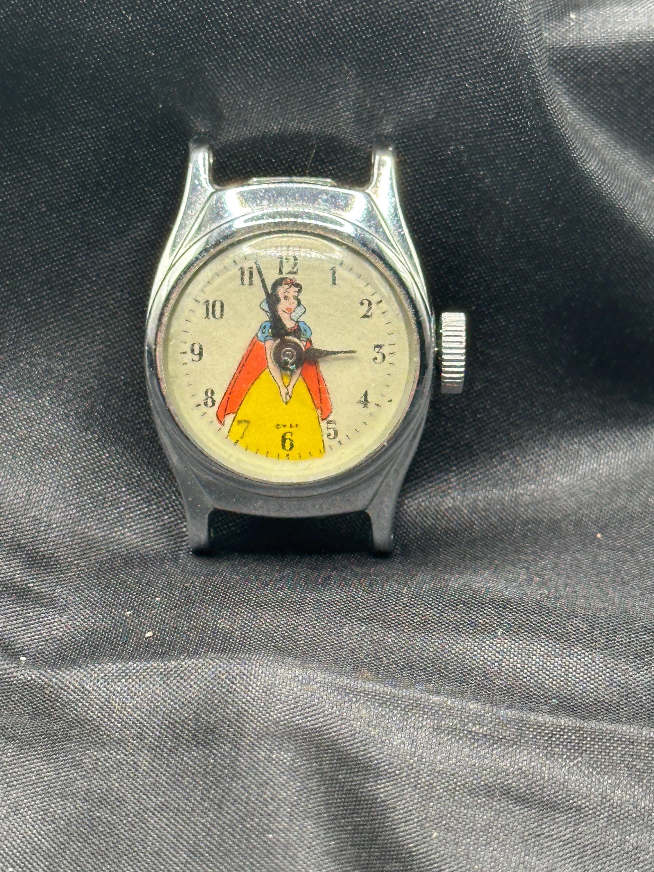 2 1950\'s US Time Snow White Wrist Watches Non Working Parts Repair Vintage 1950 main image 4