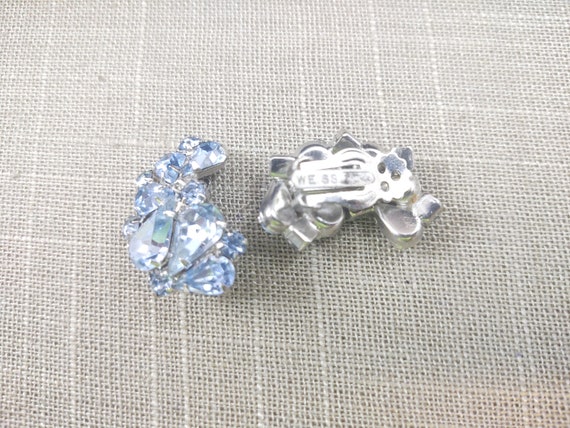 Weiss Clip on Earrings, Baby Blue, Teardrop and R… - image 4