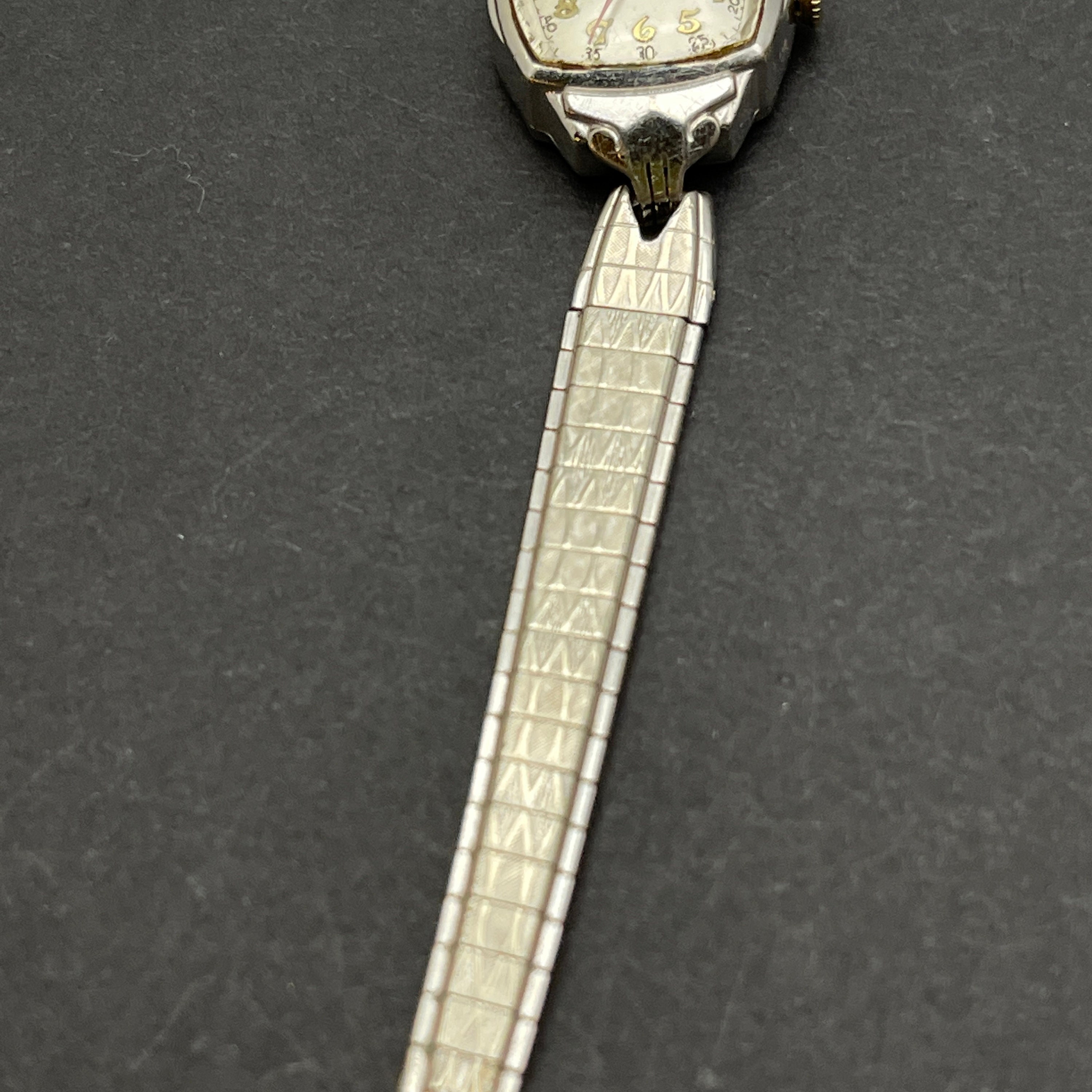 BULOVA 10K Rolled White Gold Plate, MECHANICAL Watch 
