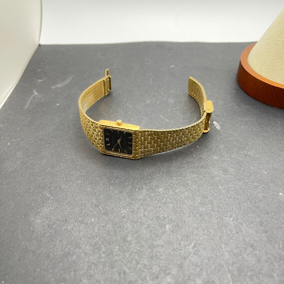Ladies Adolfo Watch, Gold Tone, Stainless Steel, Black Face  display picture 1