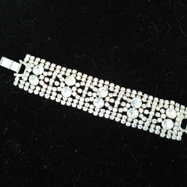 Kramer of New York Stunning Wide Rhinestone Bracelet
