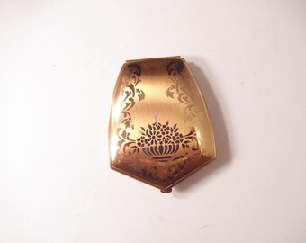 American Beauty Compact, Floral Design on Front, with Sleeve and Applicator