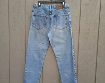 Vtg 90s Calvin Klein Jeans Lean Fit Double Stonewash Denim 31x30 Slim Dad Blue Jean 1990s