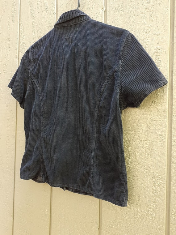 Contempo Casuals Vtg 90s Corduroy Button Top Slig… - image 9