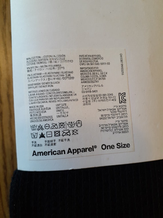 American Apparel Black Thigh High Socks Made USA … - image 8