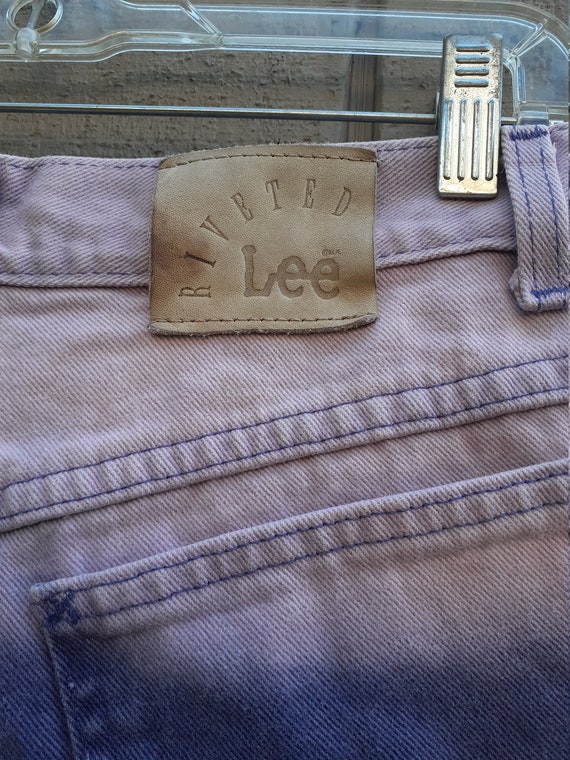 Lee Jean Shorts / Purple Tie Dye Denim / 27 Waist… - image 9