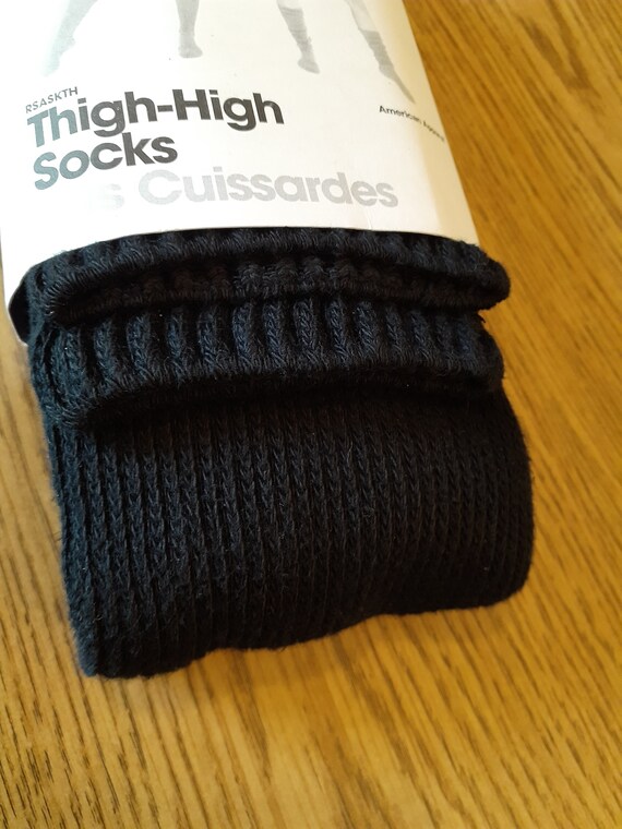 American Apparel Black Thigh High Socks Made USA … - image 4
