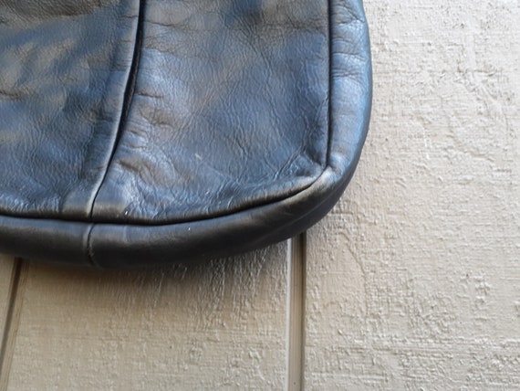 Vtg Libaire Leather Purse Black Pebbled Buttery S… - image 4