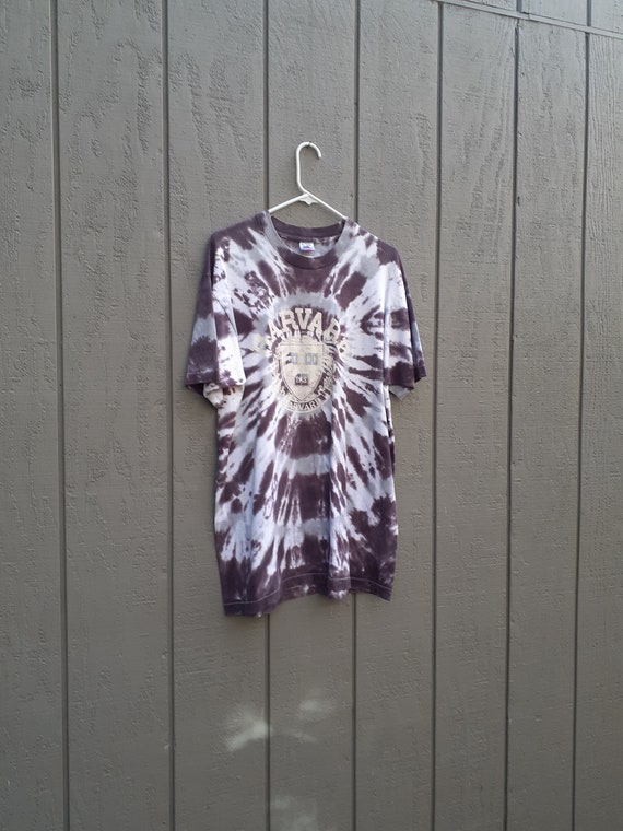 Vtg 90s Harvard Tie Dye Shirt Made USA DEADSTOCK … - image 1