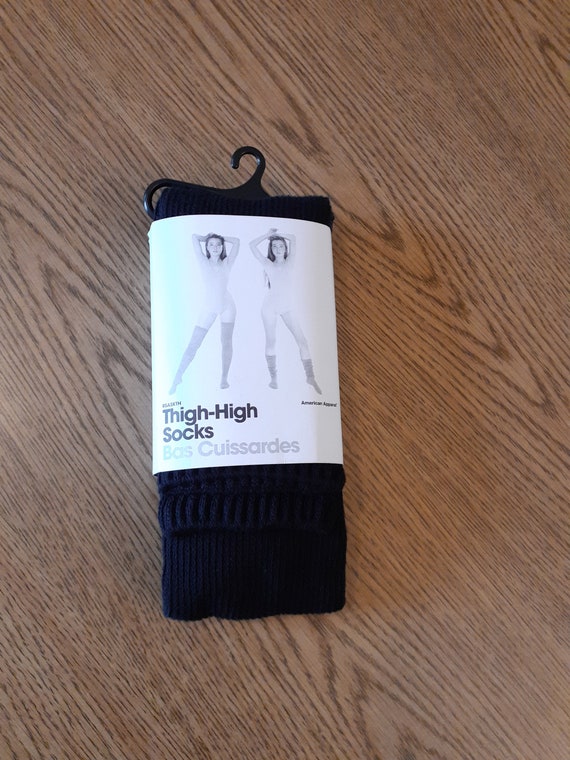 American Apparel Black Thigh High Socks Made USA … - image 2