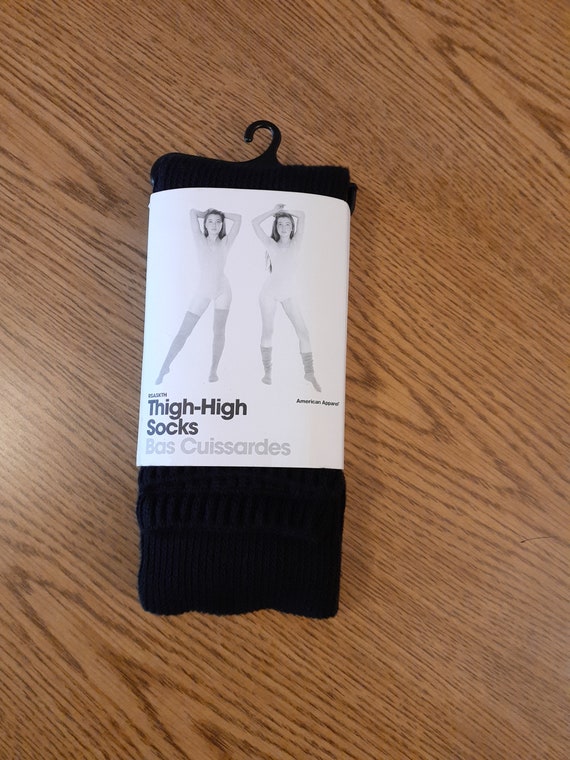 American Apparel Black Thigh High Socks Made USA … - image 5
