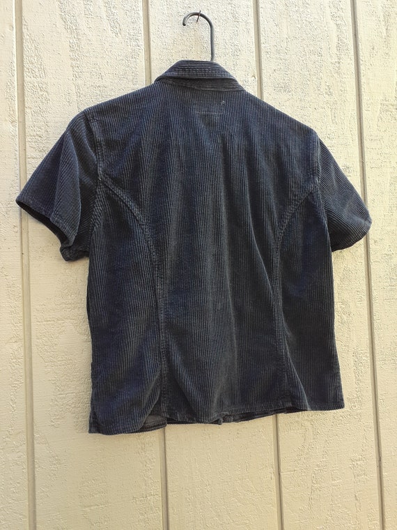 Contempo Casuals Vtg 90s Corduroy Button Top Slig… - image 8