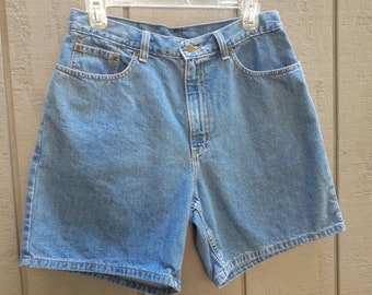 Vtg 90s LL Bean Double L Shorts Womens 12 Blue Jean Denim 100% Cotton 30 x 7