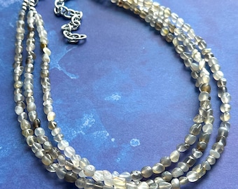 Polerad agat äkta ädelsten grå halsband regnbåge, silver statement halsband smycken, lång pärlad statement lager pärlad sten