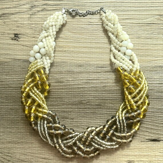 Vintage Braided Multi Strand Statement Necklace, … - image 6