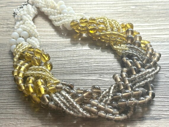 Vintage Braided Multi Strand Statement Necklace, … - image 3