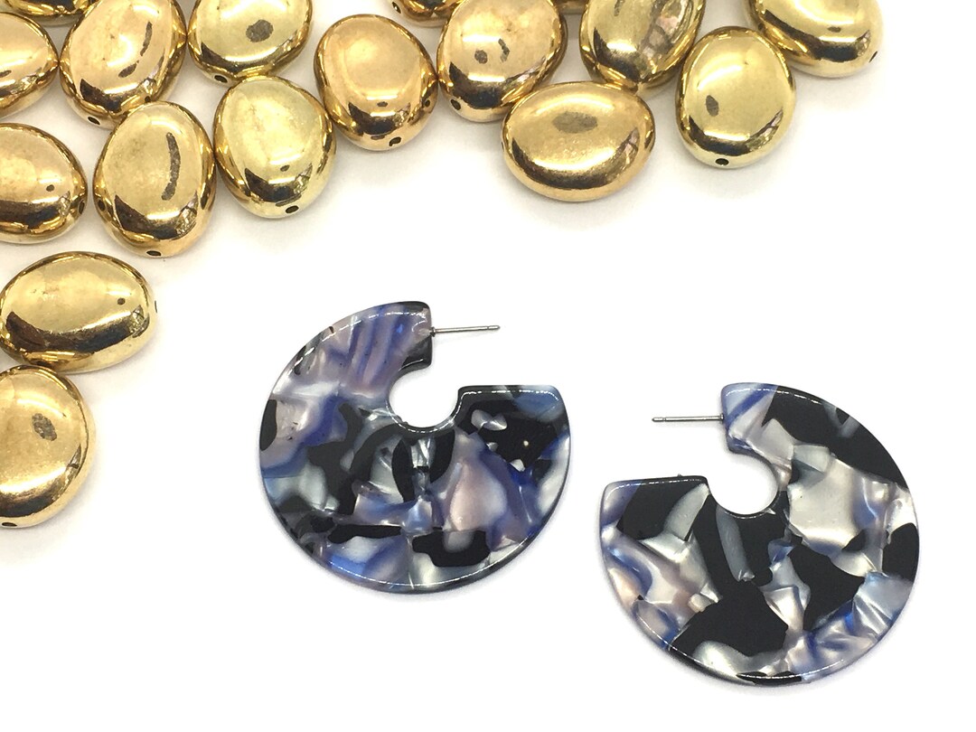 PandaHall - 20 Paia Di Orecchini A Cerchio In Ferro - 10 Forme Miste, Oro E Platino - Per Bigiotteria Fai Da Te - 2